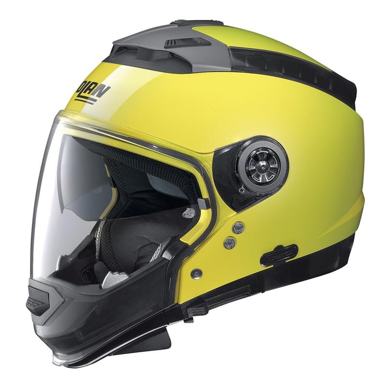 Nolan N44 Open Face/Full Face Helmet - yellow (size Small)