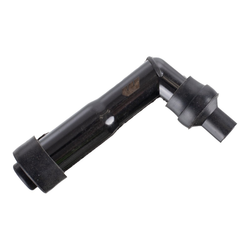 Whites Spark Plug Cap - Long Right Angle Black