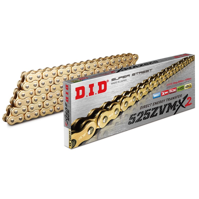 525ZVM-X2 x 120ZB G&G X'Ring chain w/ ZJ rivet link DID ^ (525ZVMX2120G)