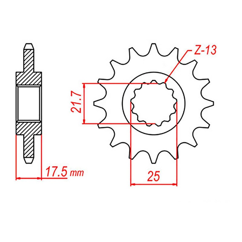 MTX 1298 Steel Front Sprocket #428