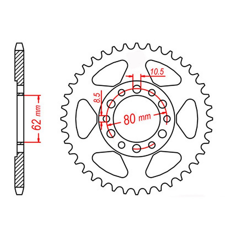 MTX 1842 Steel Rear Sprocket #428