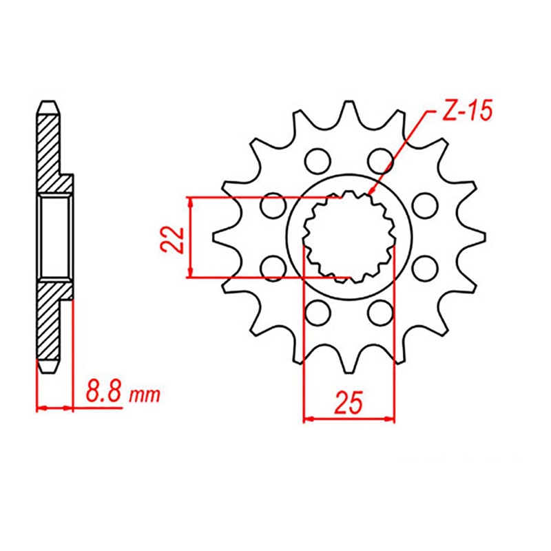 MTX 1901 Steel Front Sprocket #520