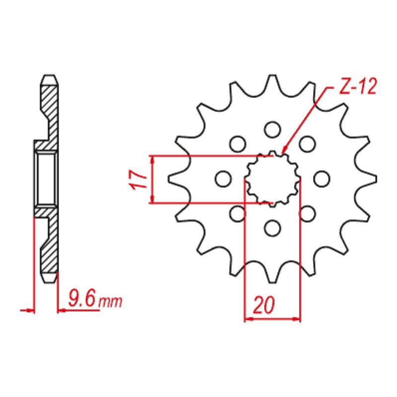 MTX 1905 Steel Front Sprocket #428