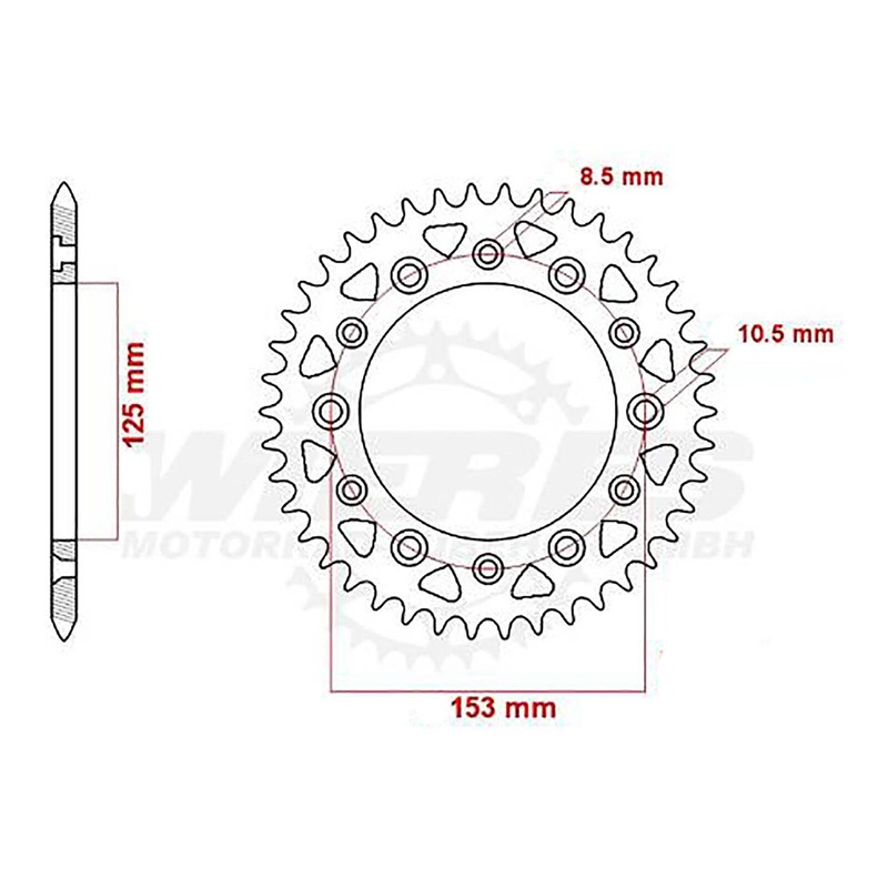 MTX 210/301 Steel Rear Sprocket #520