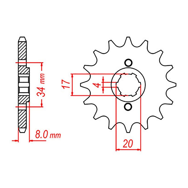 MTX 266 Steel Front Sprocket #520