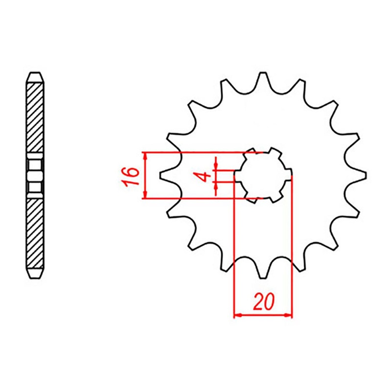 MTX 416 Steel Front Sprocket #428